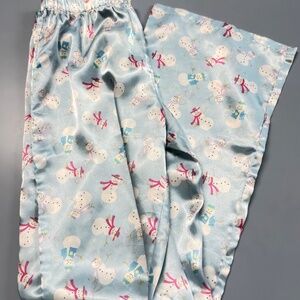 VTG. Limited Too Girls Sz 14 (L) Snowman Print Pajamas Lounge Sleep Pants 2931